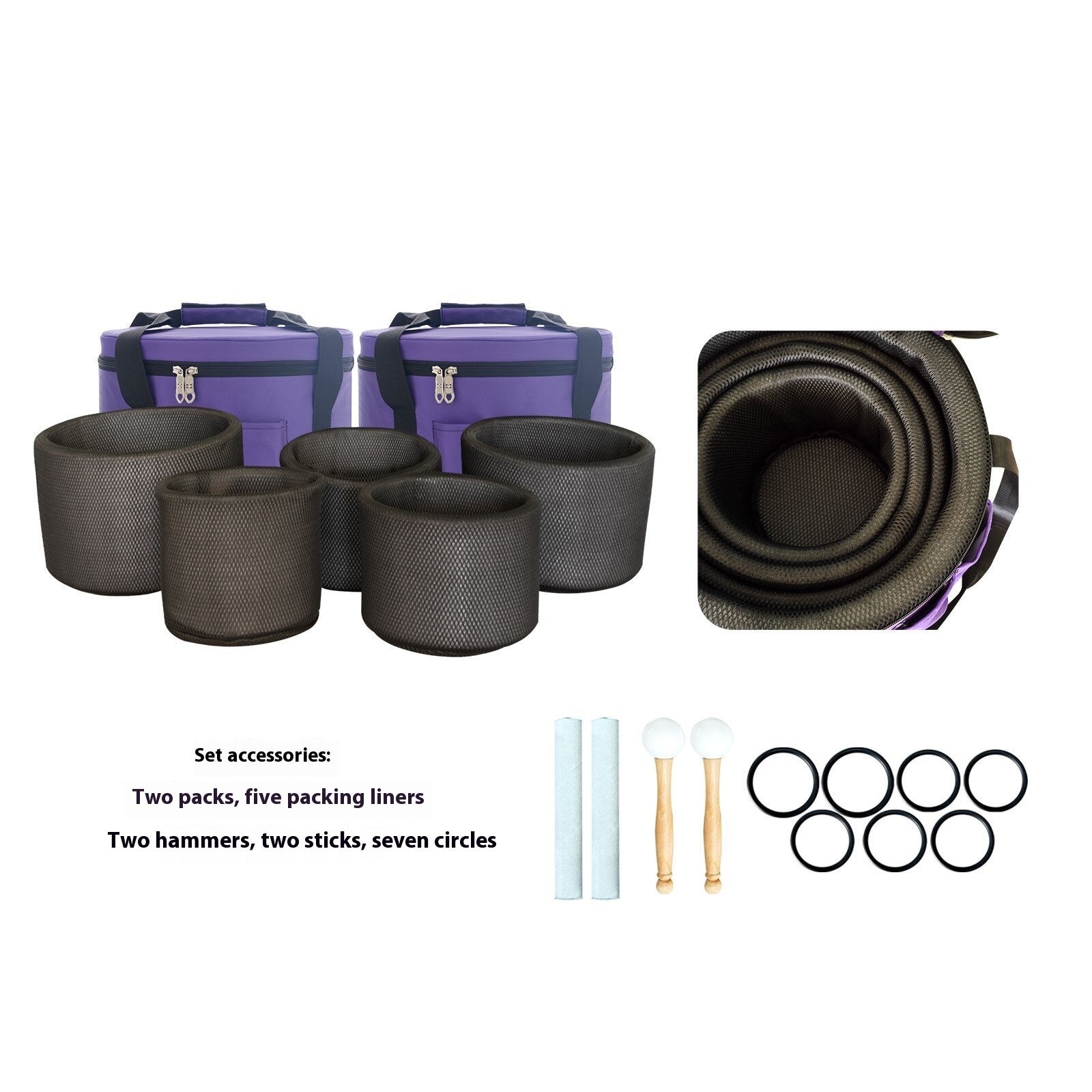 Sound Therapy Crystal Bowl Kit for Serenity