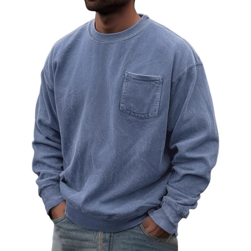 Men's Pullover Round Neck Long Sleeves Sweater